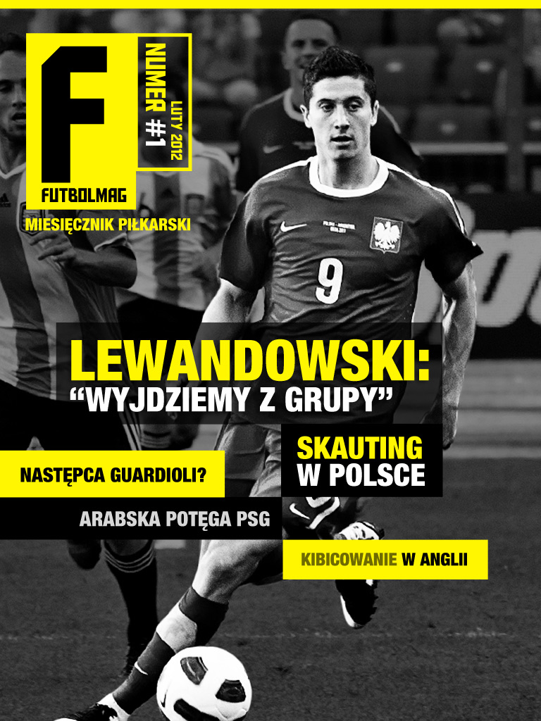 Okładka pierwszego numeru Futbolmaga na ekranie iPada