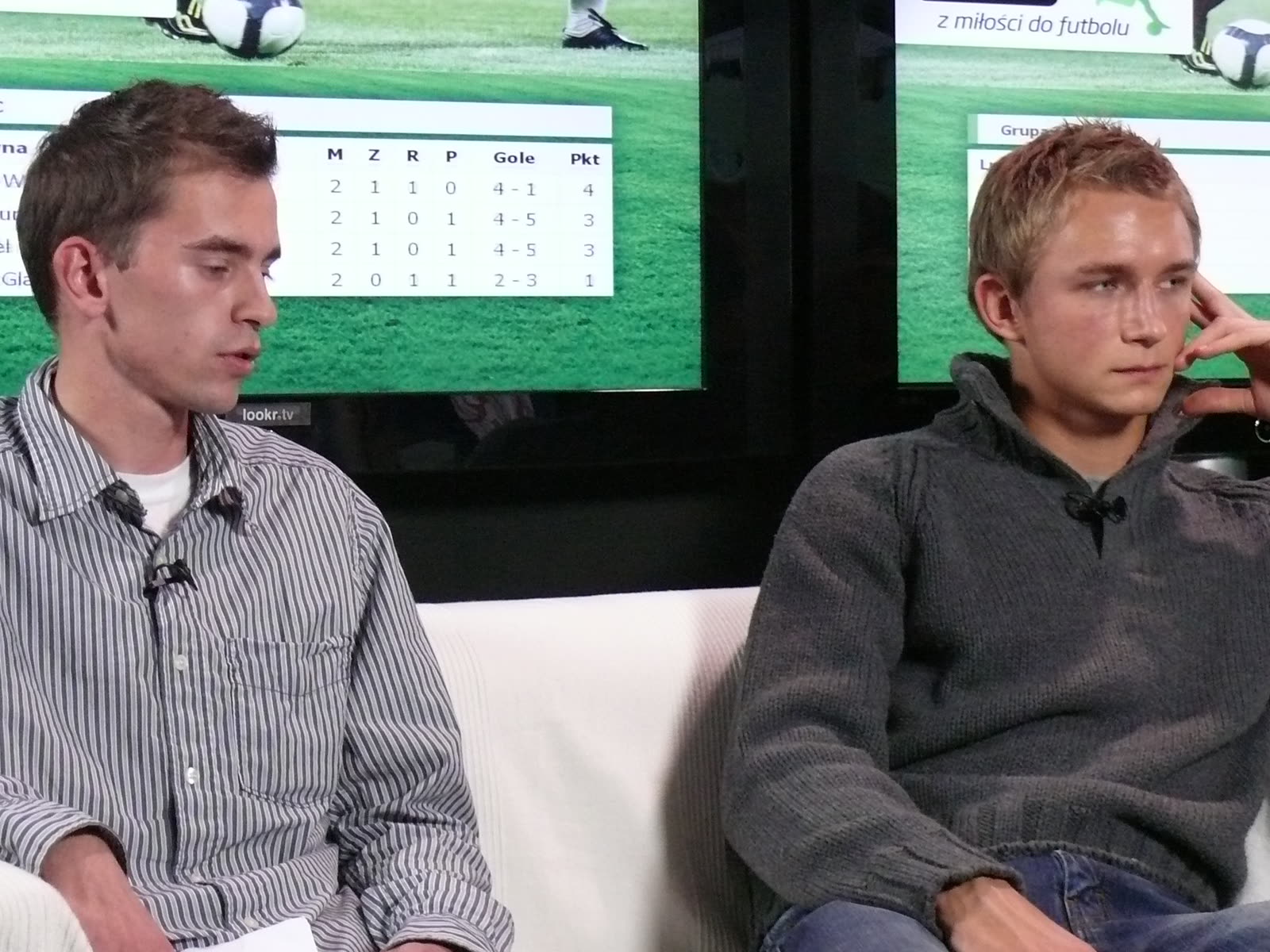 Jakub Rzeźniczak i Tomasz Bejnarowicz w studiu Lookr.tv