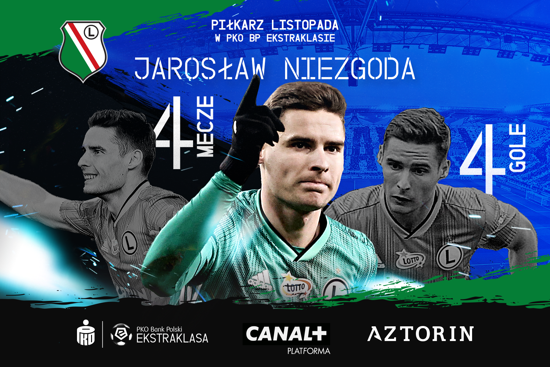Jarosław Niezgoda piłkarzem listopada PKO Ekstraklasy