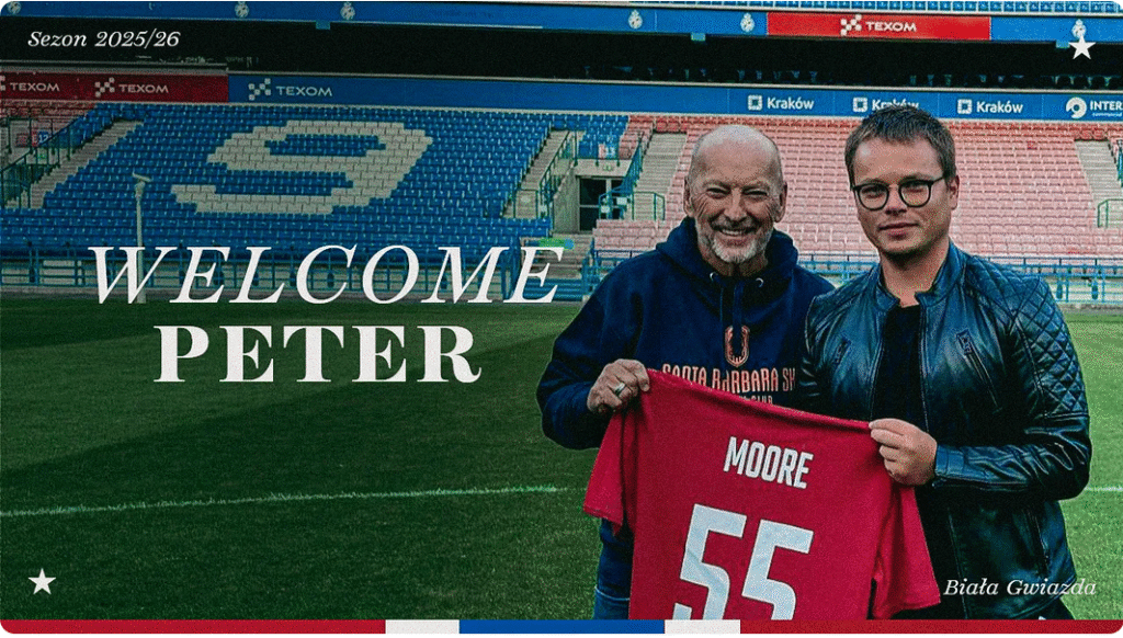 Peter Moore – facet, który nie przyszedł do Wisły tylko pogadać