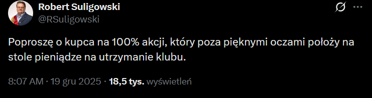 Screen z X Radnego Roberta Suligowskiego