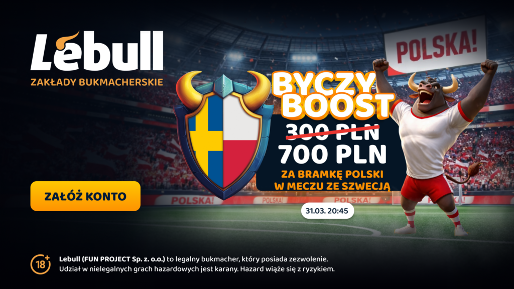 Szokująca oferta wraca – 700 PLN za bramkę ze Szwecją!